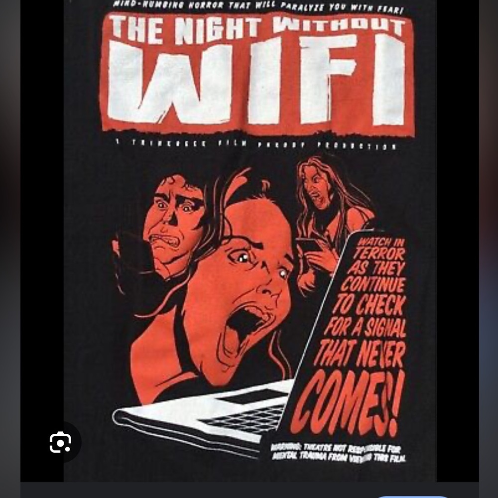 Unisex Graphic Tee, “The Night without Wifi”